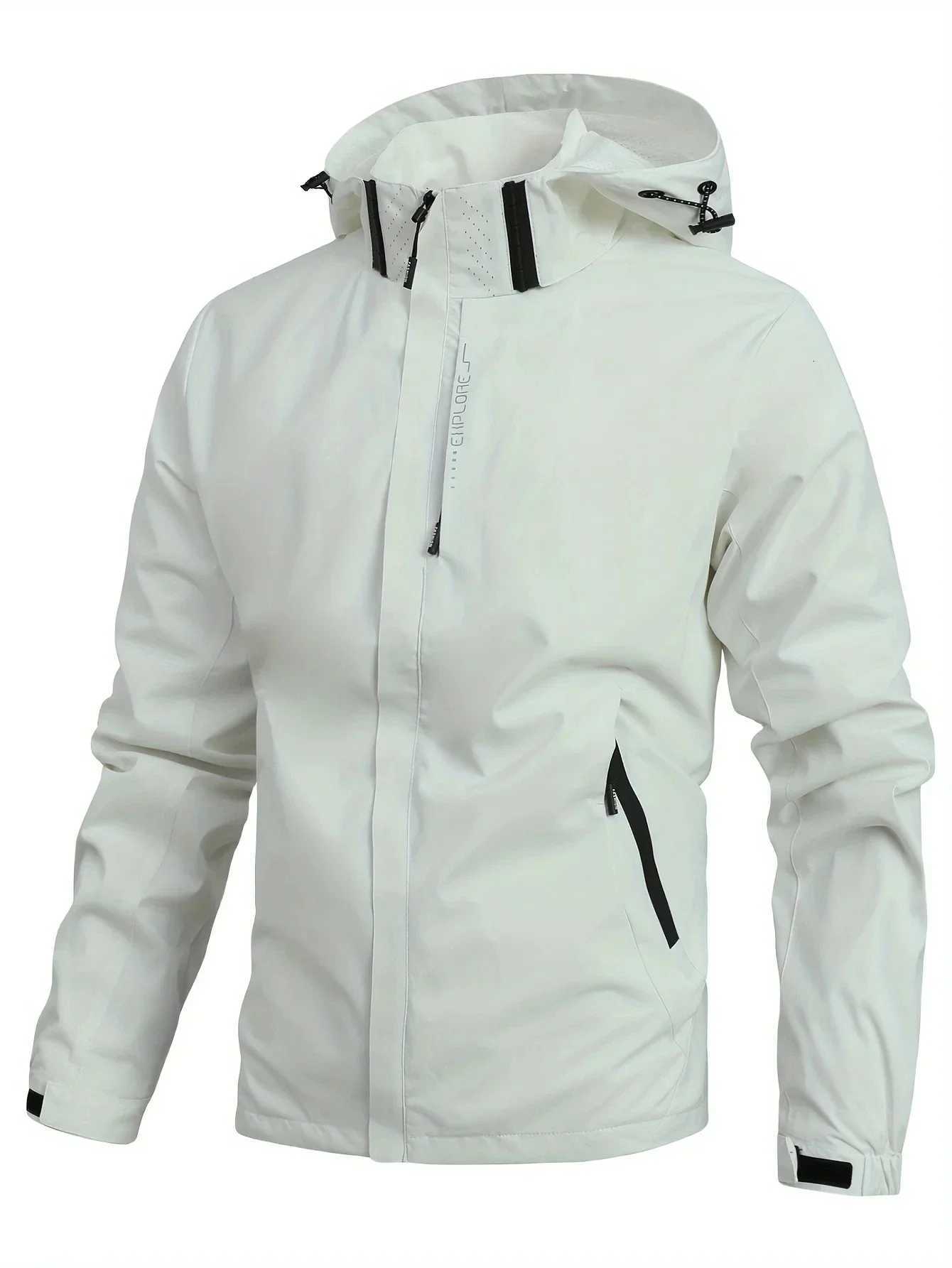 Mens Waterproof Rain Jacket Lightweight Outer Hooded Outdoor Raincoat Hiking Windproof Jacket Climbing Outdoor JacketsXJ250826