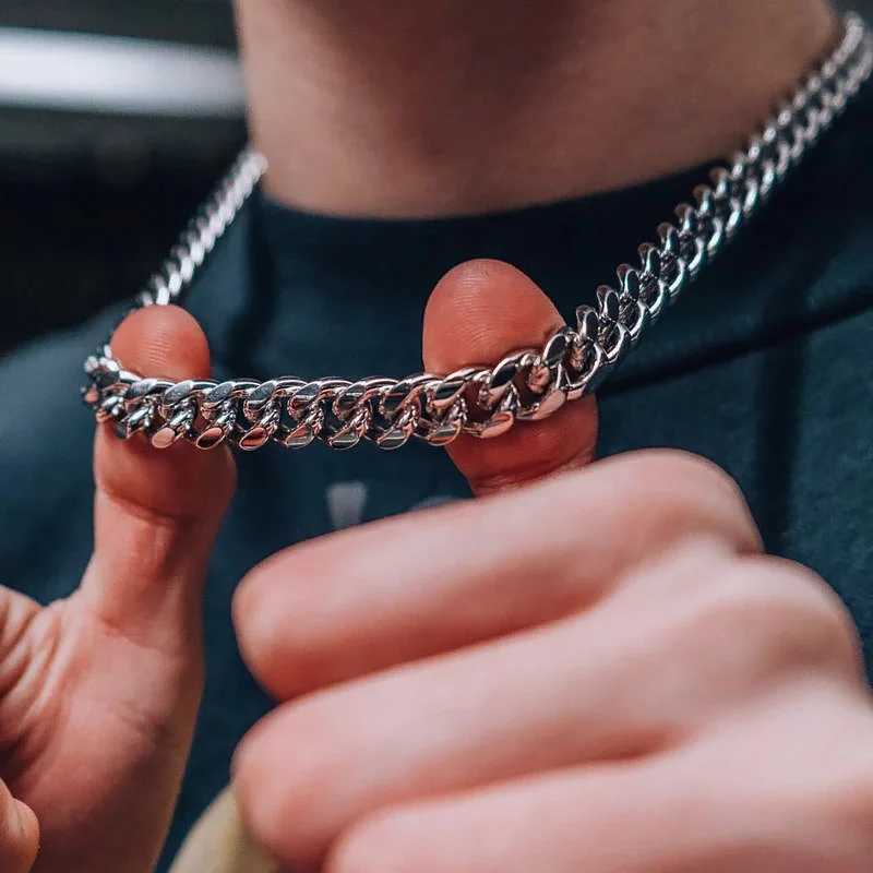 3579MM Width Hip Hop Cuban Link Stainless Steel Chains Necklace for Men Basic Simple Rpers Choker on Neck Fashion JewelryXJ250826