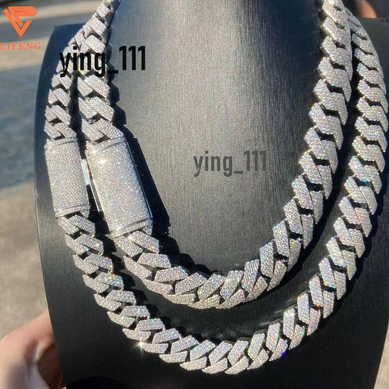 Lifeng Jewelry Luxury Jewelry Men 925 Silver Hip Hop Chain Cuban Chain Fashion Vvs Moissanite Pendant Hip Hop Jewelry