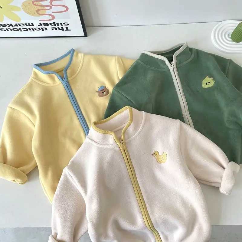 2025 Spring Autumn Infant Baby Boy Outerwear Cotton Loose Print Toddler Boys Jacket Soft Contrast Zipper Little Boy Coat Z250826