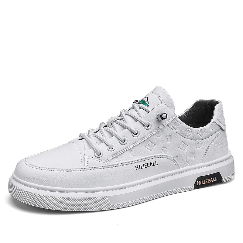 2025 mens shoes casual shoes flats sneakers leather classic formal outdoor recreation breathable shoe black white grey Khaki