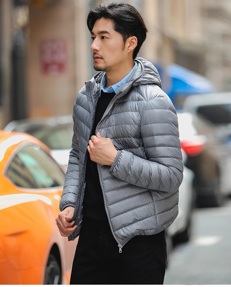 M6XL Man Duck Down Jacket Ultra Light Spring Hooded Jackets Men Portable Outerwear Waterproof Windbreak Coat250825