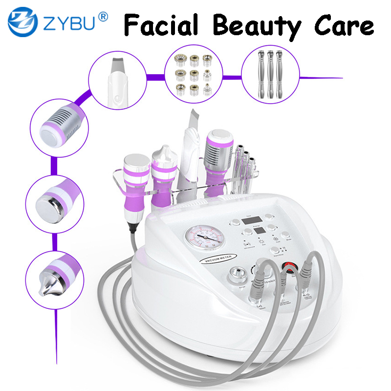 Portable Multi-function Facial Treatment Device with Ultrasonic & Vacuum Modes for Skin Care Diamond Microdermabrasion Peeling Scrubber Deep Cleanin