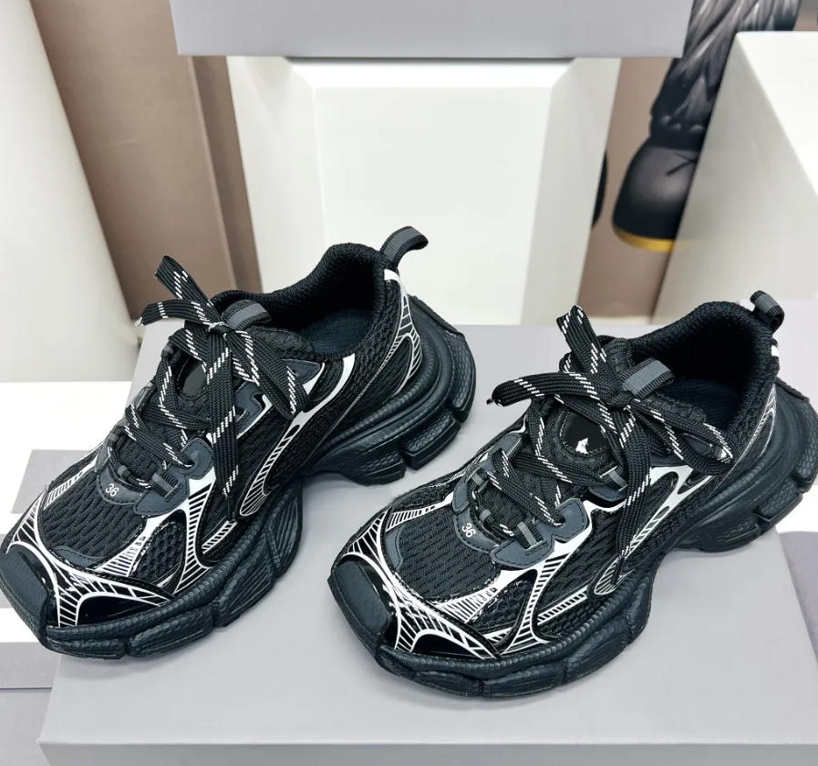 3xl Sneaker Designer shoes Women Men Casuals Leather Triple Trainers Black Pink Leather Mesh Nylon Gomma Sneakers Trainers 36-45