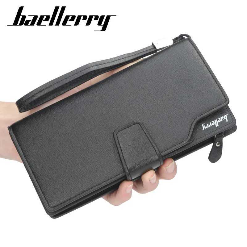 Baellerry New Men Wallets Large Capacity Phone Pocket Card Holder Long Style Male Wallet Quality Zipper Coin Pocket Men Money Clips W250826