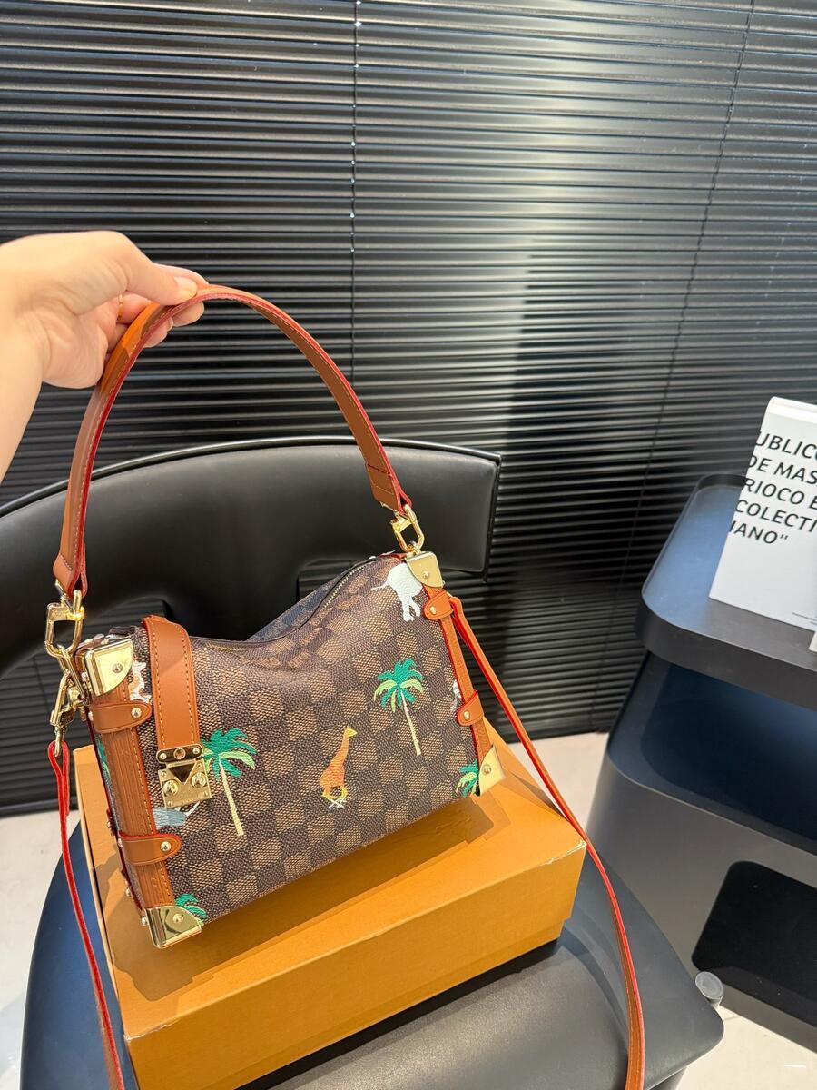 Womens designer bag ladies casual side trunk box bag ladies leather crossbody shoulder bags women handbags coconut palm purse M46358