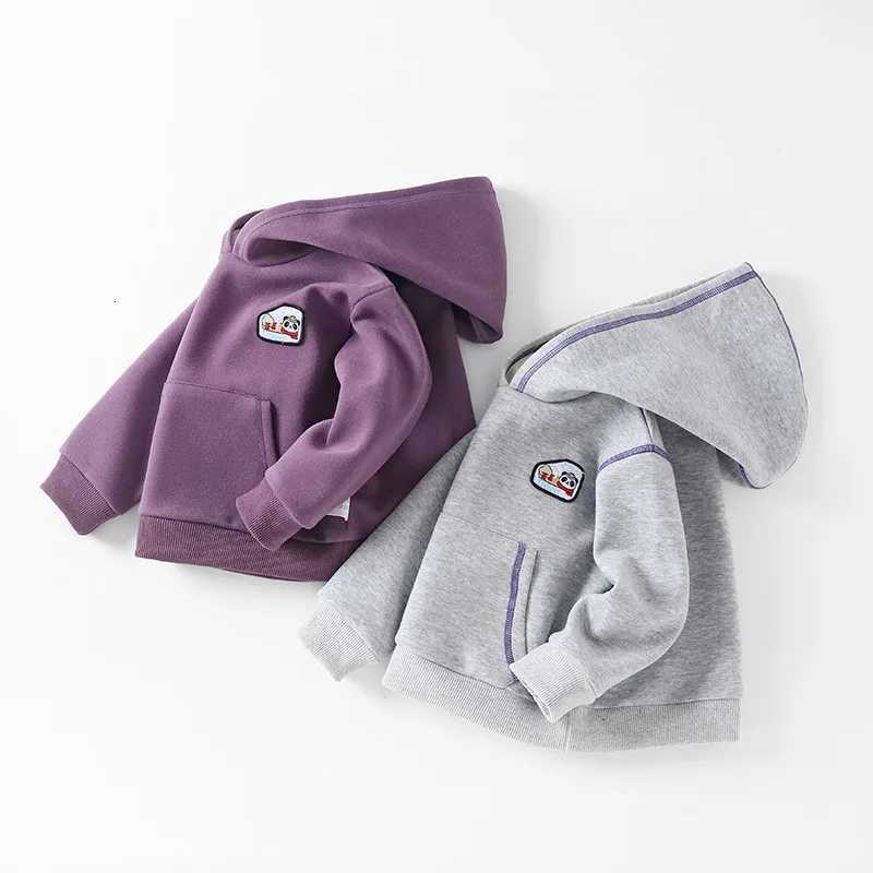 Autumn Kids Boys Girls Clothes Children Hoodies Solid Color Cotton Sweatshirts Toddler Sport Pullover Top Z250826
