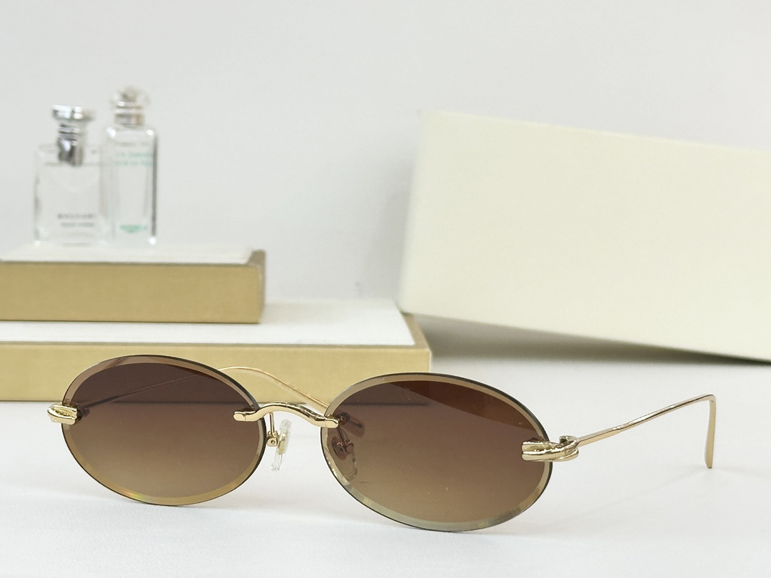Sunglasses For Men Women Summer 0565 Popular Designer Stylish Outdoor Catwalk Leisure Style Anti-Ultraviolet UV400 Oval Frameless Glasses Random Box