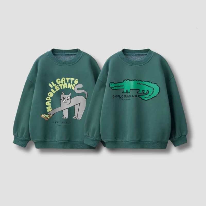 Butique Childrens Wear Boys Sweatshirt Long Sleeve Tops Spring Autumn Kids Clothing Loose Fashion Casual Crew Neck Hoodie Z250826