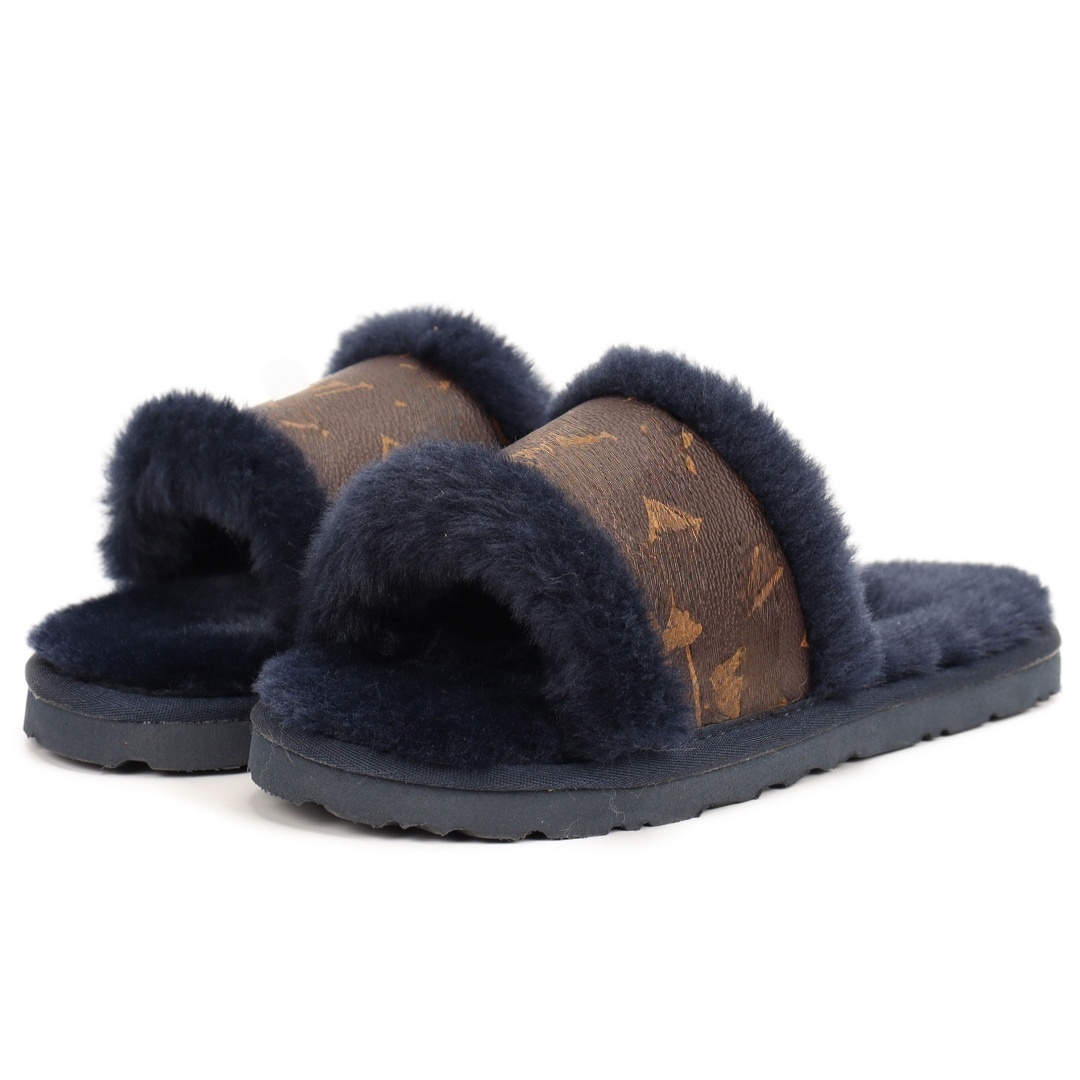 Slippers for Women Bedroom Slipper Shoes Open Toe with Memory Foam, Soft Faux Fur Nonslip House Slippers Comfy Trendy Gift Slippers