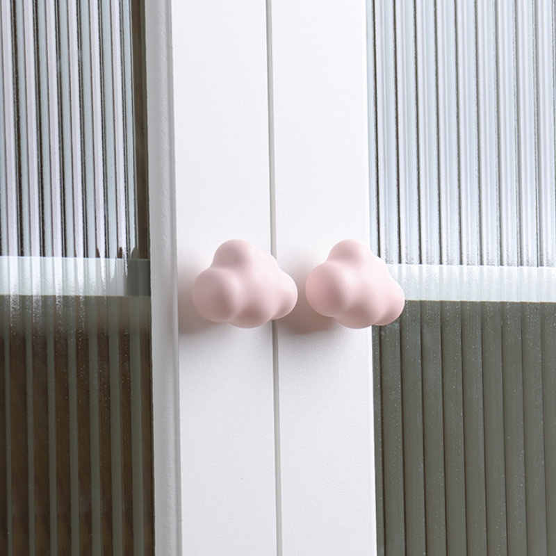 Durable Cloud - Shaped Ceramic Knobs, Dual - Use as Drawer Pulls & Wall Decor, for Cabinets/Dressers, Vibrant Colors, Scratch - Resistant, Ideal-image-1072596621