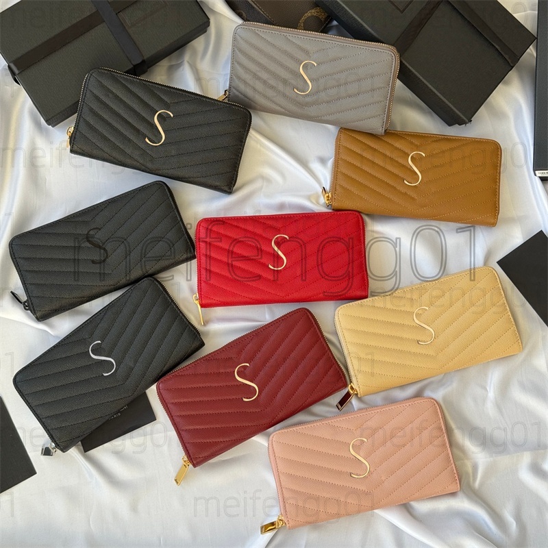 Luxury Designer wallets Genuine leather long wallet classic flap Envelope wallet Womens zipper wallet key pouch Coin Purses passport holders coin po
