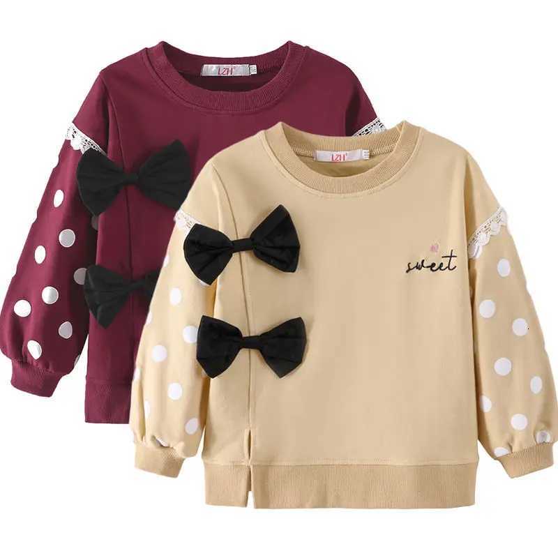 1 Childrens Clothing Long Sleeve Sweatshirt For Girls Thicken Bow Casual Autumn Winter Kids Clothes Girls Tops 26 Years Z250826