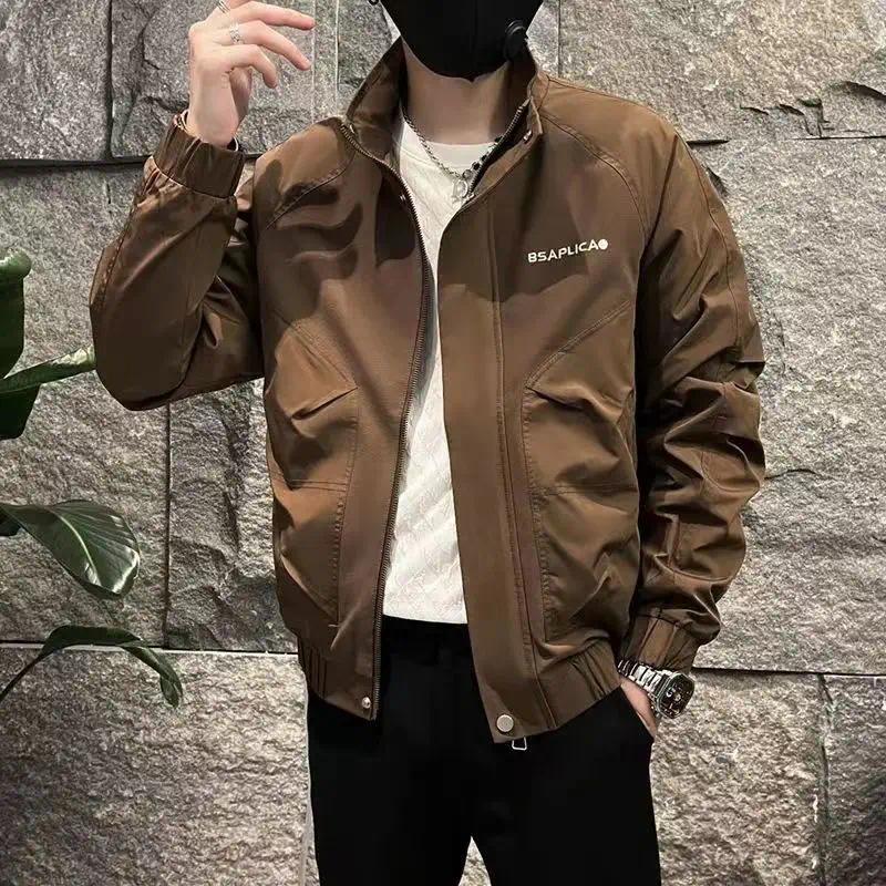 Men's Jackets Work Jacket Spring And Autumn Trendy Embroidered Casual Top