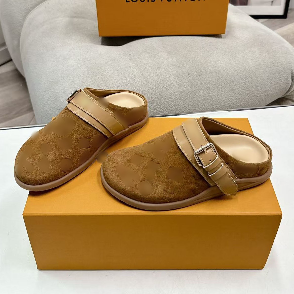 Sandals Designer Slipper Cosy Flat Sandals Calfskin aspen platform Mules Clogs Denim Letter Printing Comfort Casual Shoes Luxury Easy Sandal Fashion