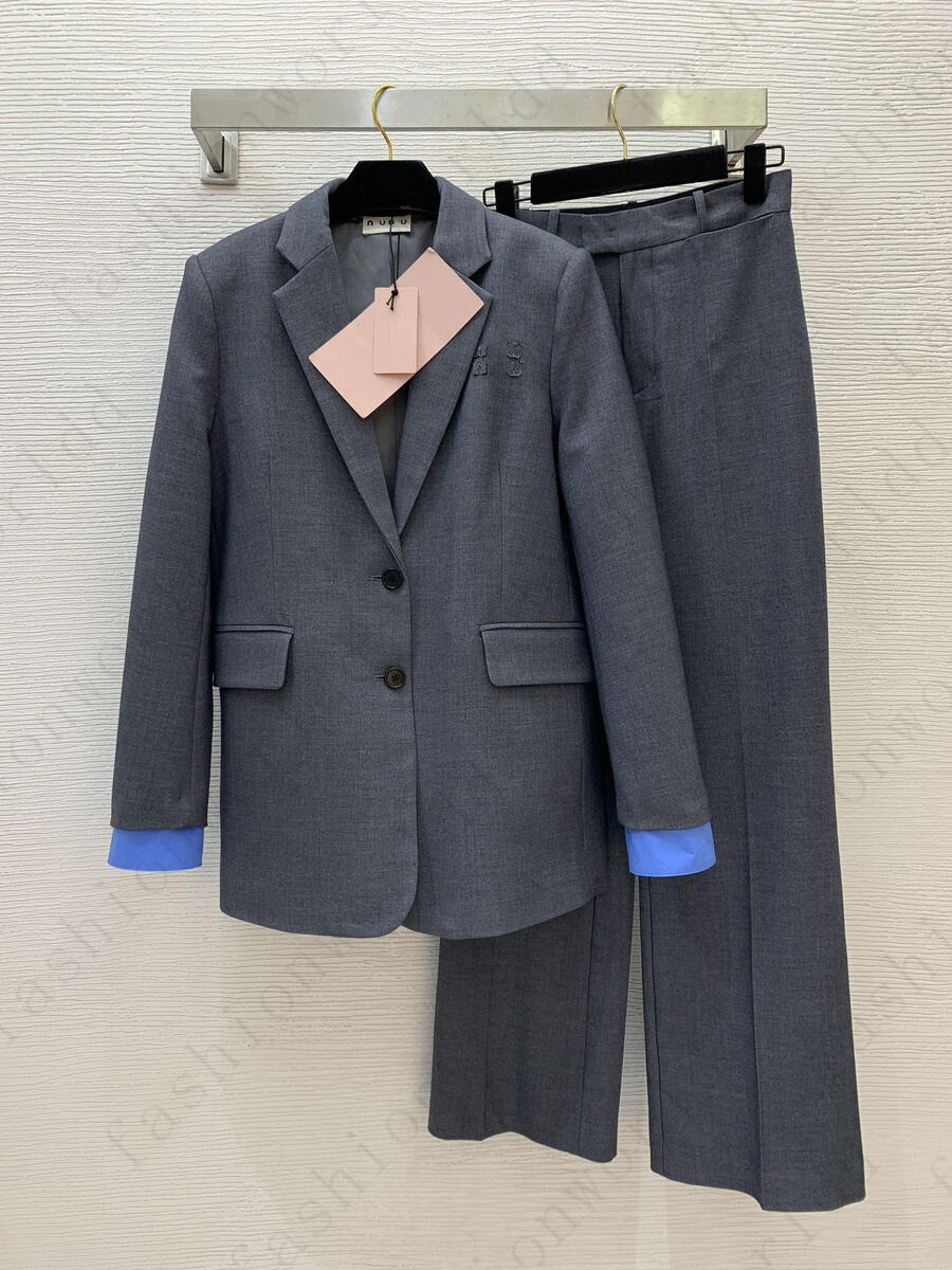 women jackets Brand suit jacket woman designer silk wool 2pcs jackets Fashion Logo blazers dinner blazer set vacation two-piece women coat suit Aug