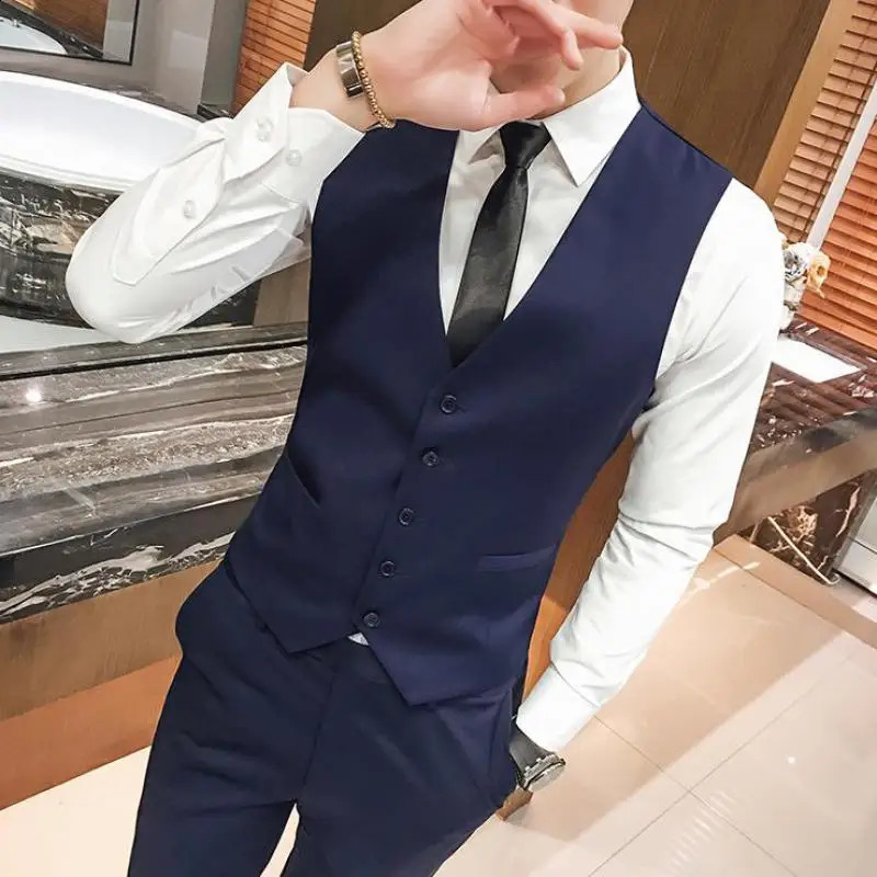 M5XL Plus Size Mens Slim Fit Mens Suit Vest Casual Suit Vest Man Formal Businss Vests Male Waistcoat Gilet Homme XXXXXL250826