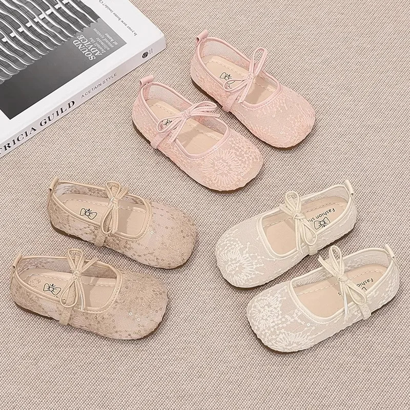 Girls Spring Summer Shoes ly Comfort Soft Sole Kids Shoes Breathable NonSlip Casual Sandals Flexible Elegant Princess Flats250825