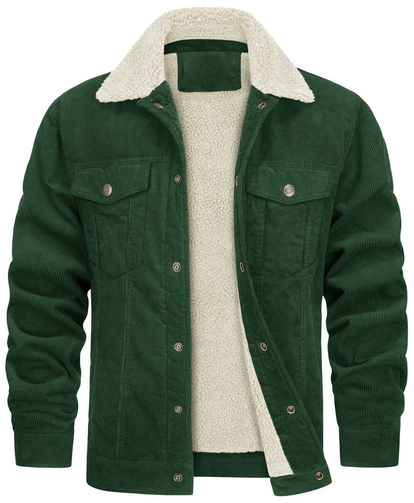 American Autumn and Winter Fashionable Mens Jacket Mens Corduroy Warm and Cold Proof Lapel Jacket Mens Casual JacketXJ250826