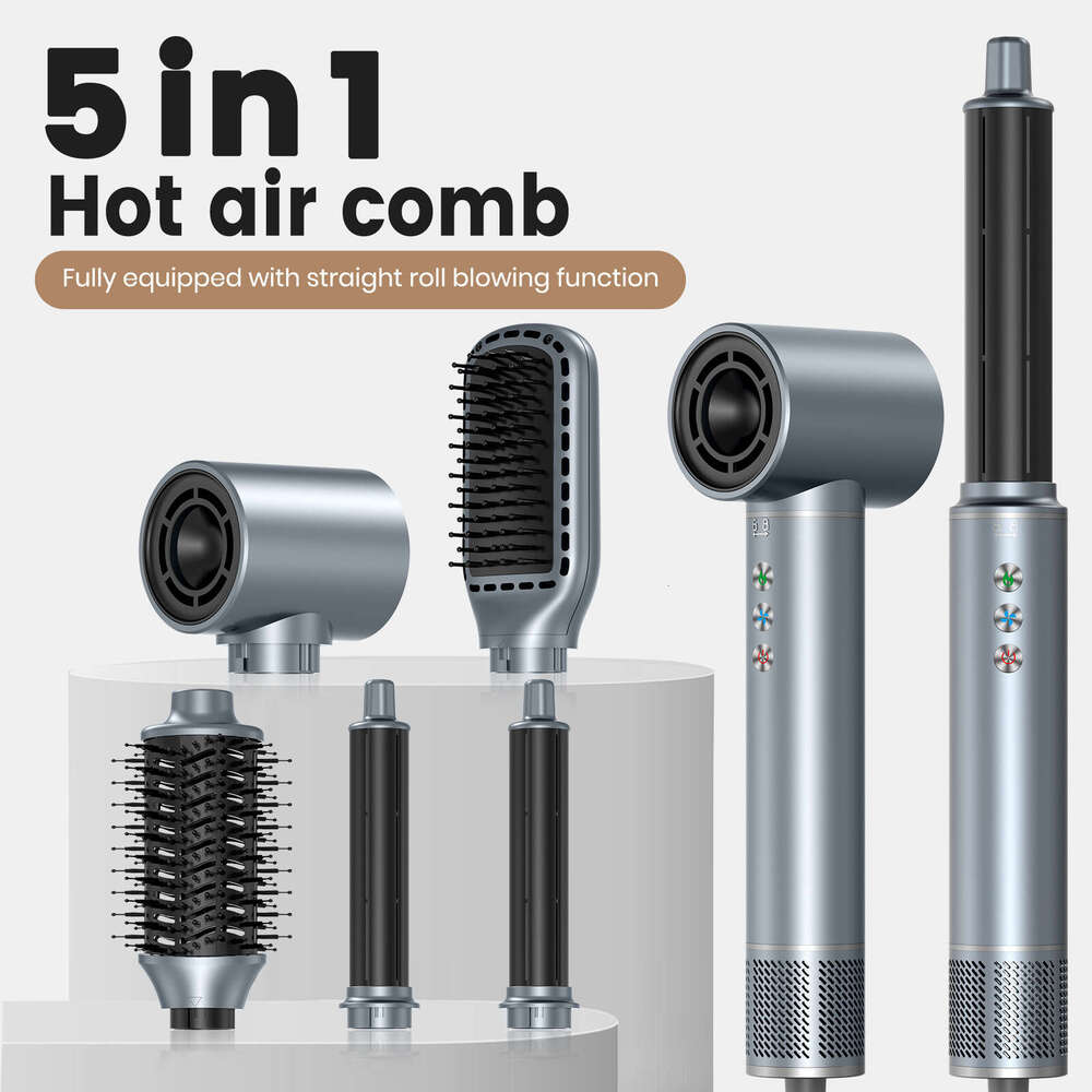 New 5-In-1 High-Speed Hot Air Comb Household Multifunctional Hair Dryer Not For Domestic Sales Personal Use