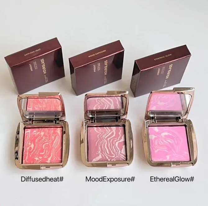 Brand Hourglass Luminous Matte Cheeks Eyes Blush Powder 4.2g Foundation Makeup Bronzer Blusher Pressed Powder 3 Color High Quality Girl Face Beauty