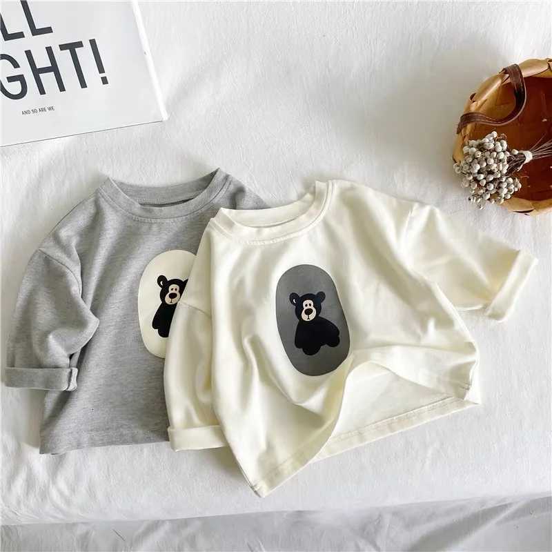 Child Spring And Autumn New Crew Neck Longsleeved Tshirt Casual Loose Tops Baby Boys Thin Cotton Base Bottoming Shirt Z250826