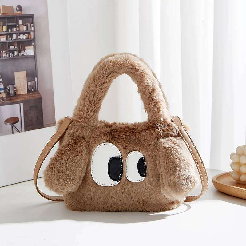 Designer Bags autumn winter cute version of fashionable casual fur bag, lovely new cartoon handbag for women, personalized and simple crossbody hand