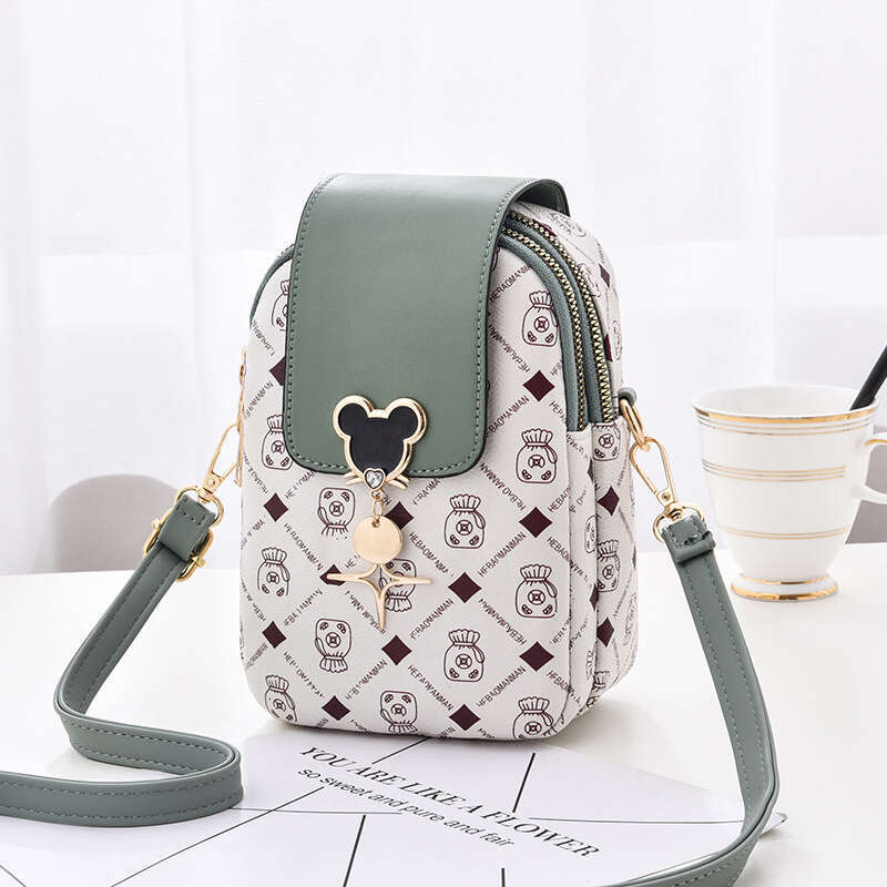 High-end 2025 New Fashion Crossbody Mini Phone Soft Leather Multi-layer Single Shoulder Small Square Bag for Women