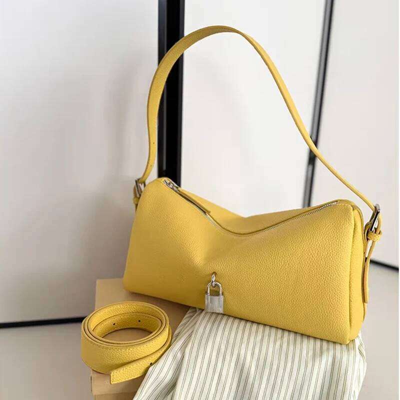 Designer Bags Brand Shoulder High Quality Soft Handbag Versatile Messenger Yellow Genuine Leather Women's Bag Luxury Bag