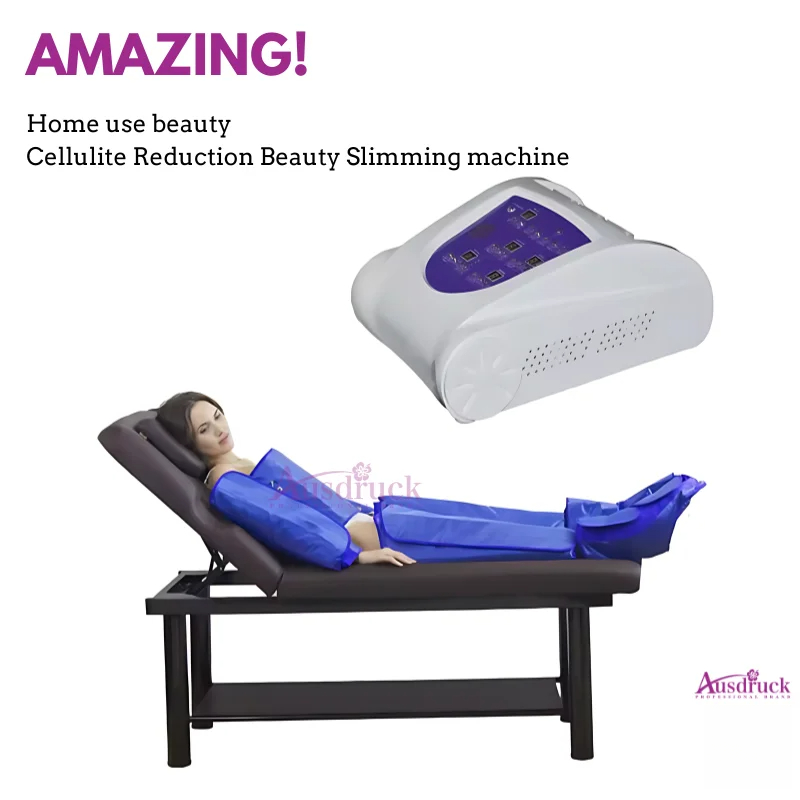 Far Infrared Pressotherapy Lymphatic Drainage Machine-Air Pressure Slimming and EMS Massage Device with Free Shipping
