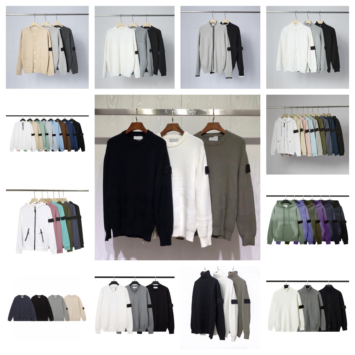 Designer Y2K Men Sweaters Cardigan Hoodie Casual Oversized Shirts For Women Zipper Knitted Mens Hip Hop Street Cotton Hoodies Sweatshirts Hooded Swe