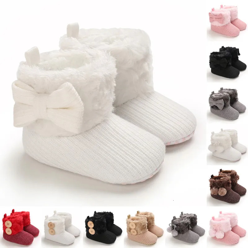 018M Boots For born Baby Girl Snow Boots Winter Thermal Shoes Plush Ankle Boots Winter Baby Boys And Girls Thermal Shoes250825