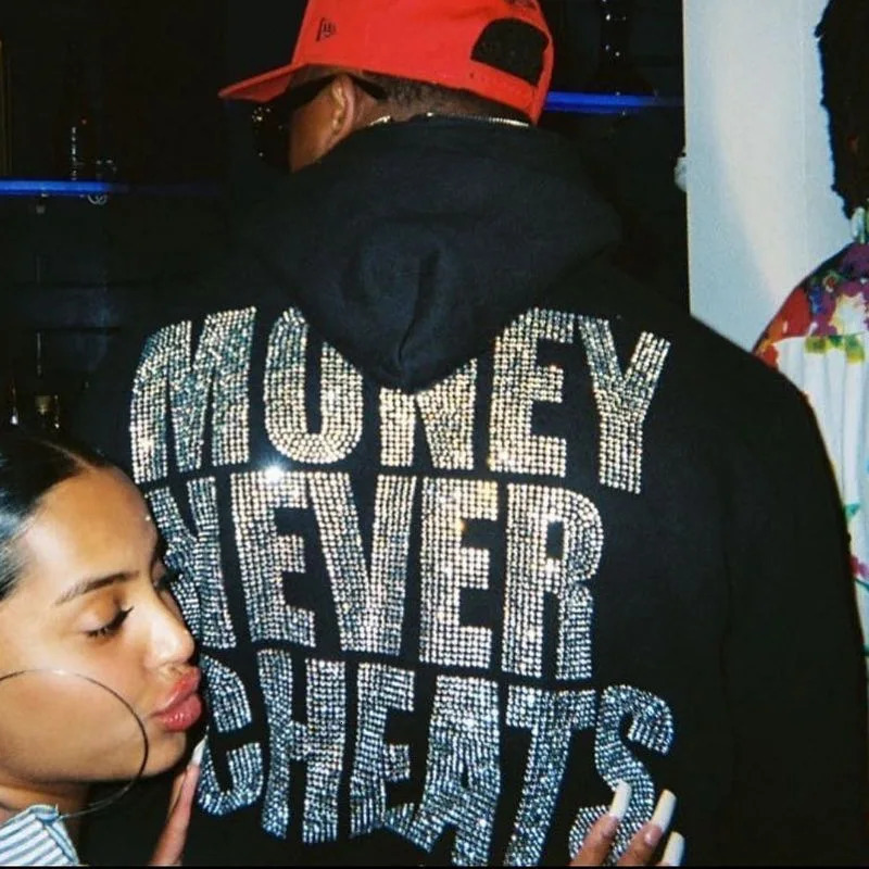 Men Y2K Fashion Hoodie Rhinestones letter graphics Print Zip Hoodie clothes Hoodies Goth Long Sleeve Sweatshirt Oversized Top 250826