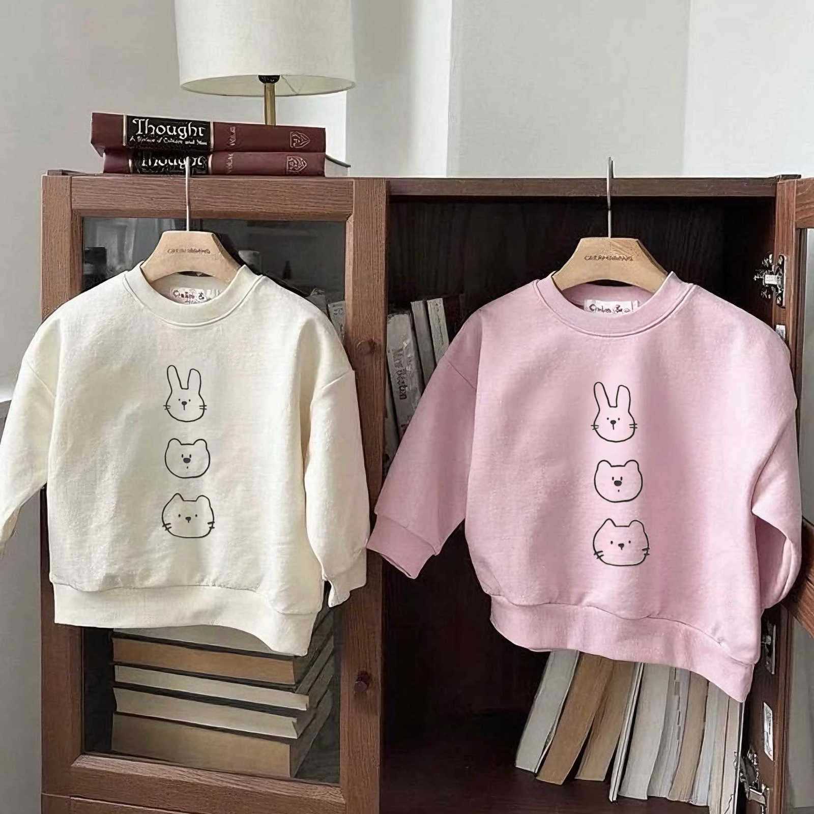ute Hoodie Baby Girls Round Neck Tops Kids New Design Versatile Sweatshirts Outer Wear Autumn Simple Casual Clothing Z250826