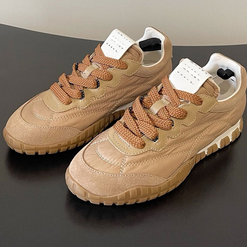 Tyre technical fabric and suede sneakers designer fashion casual shoes luxury couple sneakers high quality calf leather upper soft cowhide lining sn