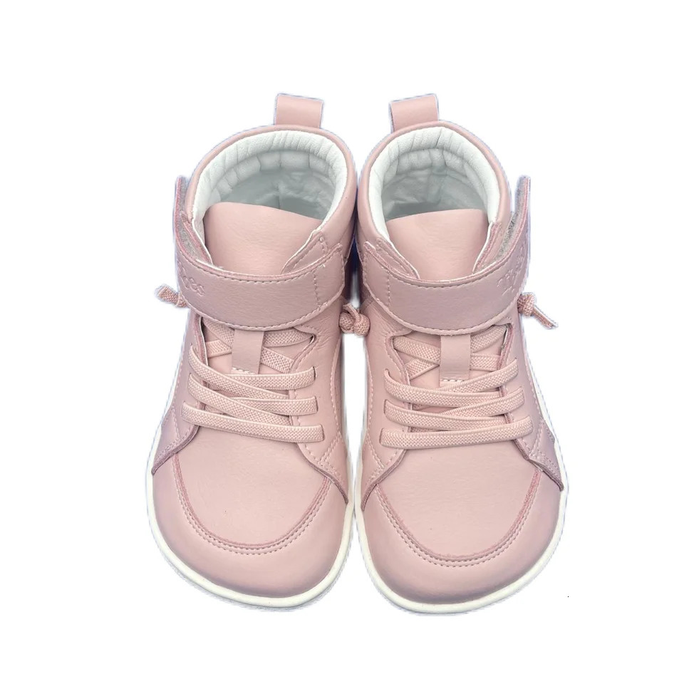 Tipsietoes Autumn Spring Genuine Leather Boots For Girls Boys Kids Barefoot Sneaker Leather Linning Light Weight Elastic Strape250825