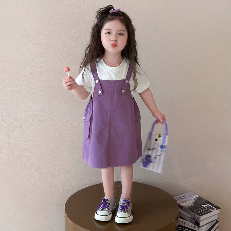D390 Girls dress summer dress 2025 new children&#039;s summer super beautiful suspender skirt baby girl stylish thin skirt-image-1072674503