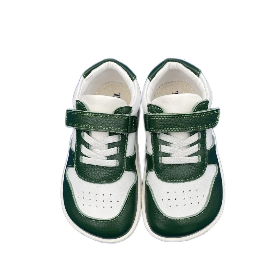 Tipsietoes 2 2025 Spring Genuine Leather Shoe For Girls And Boys Kids Barefoot Sneaker Light Weight Minimalist Elastic Strape250825
