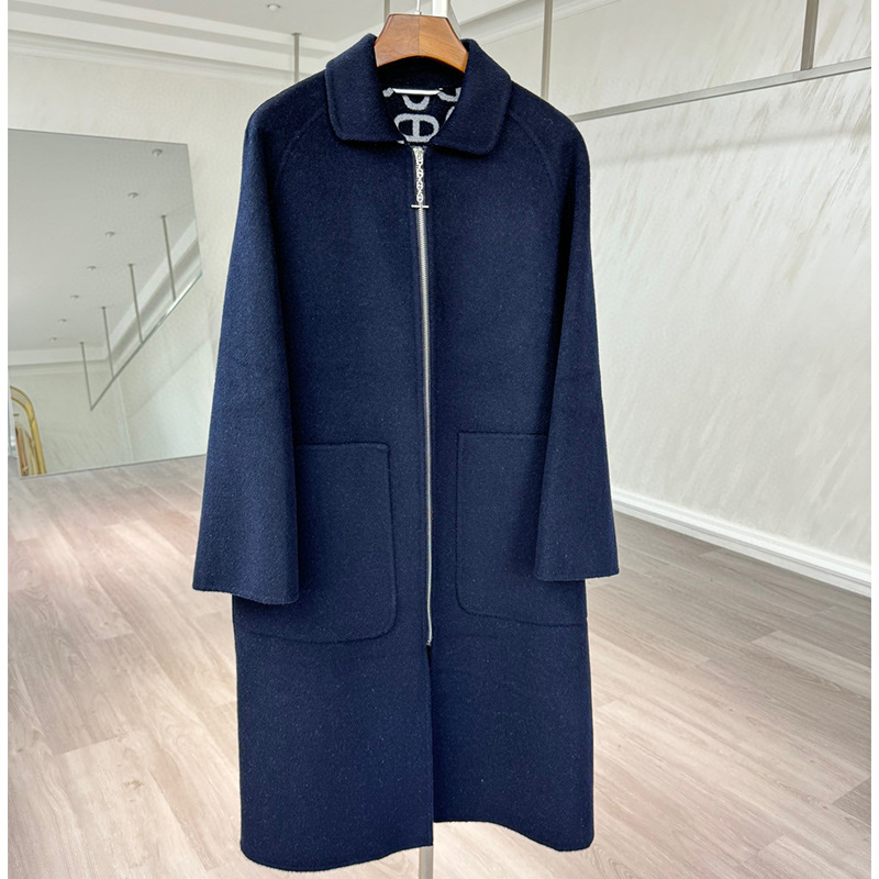 designer Womens Wool Blends Coat Autumn Winter Hooded Warm womens coat Luxury Brand Soft skin-friendly High Quality with Belt vintage Elegant Cashme