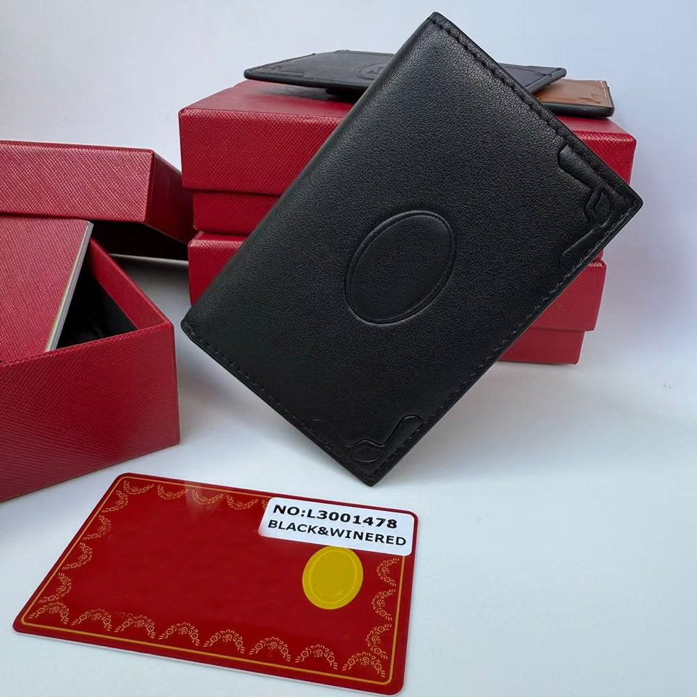 Genuine Leather Credit Card Wallet Top Quality Men's Wallet Cardholder Luxury Designer Folding Card Clip Business ID Case Women's Wallet G