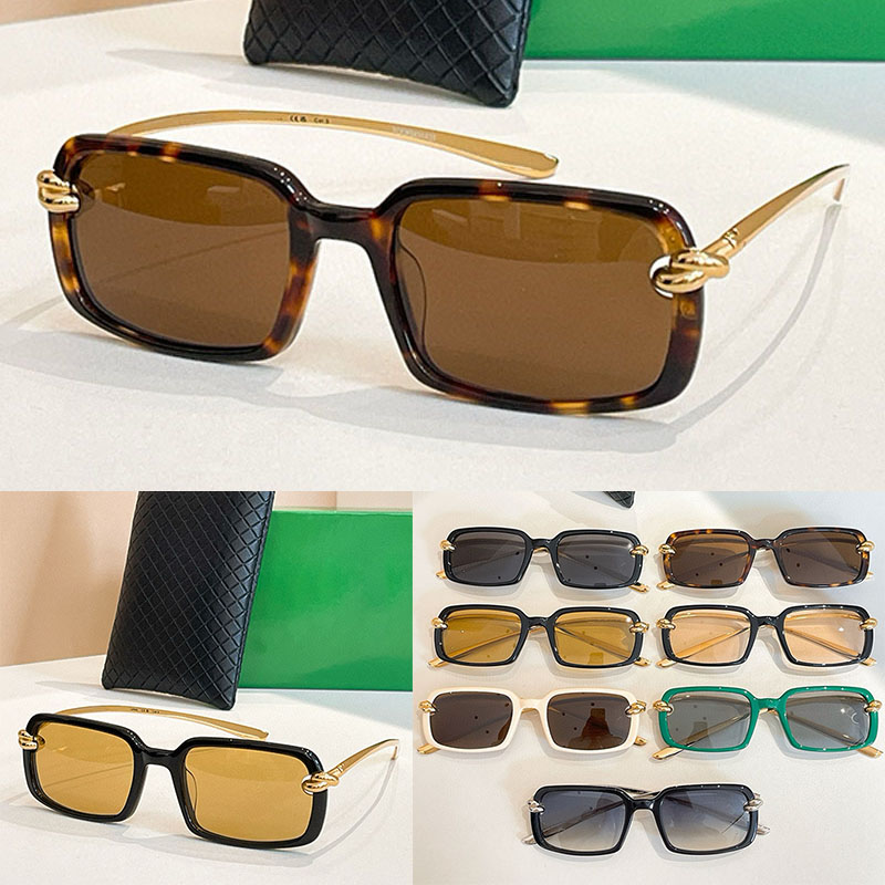 Luxury Square Metal Knot Sunglasses 1419S Womens Mens Designer Brand Vintage Style Glasses Curved Metal Mirror Legs Travel Driving Protective Lenses