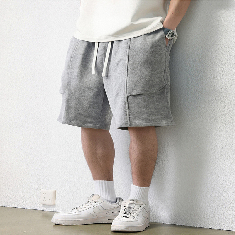 Summer Mens Knit Casual Shorts Breathable Cotton Drawstring Waist Loose Fit Sports Male Workout Gym Sweat Short Pants w250825