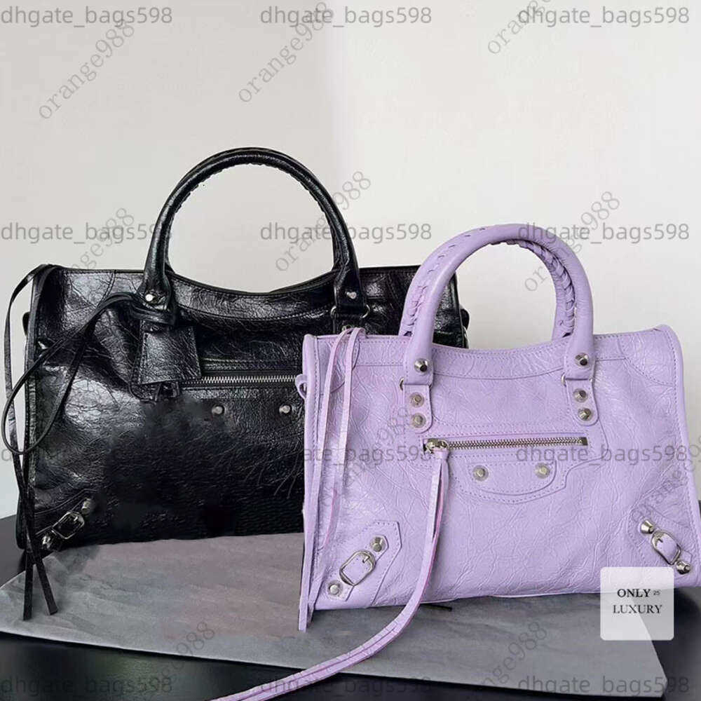 Designer motorcycle bag le city handbags tote vintage luxury bags genuine leather handbag women men large shoulder crossbody purse clutch 38cm hobo