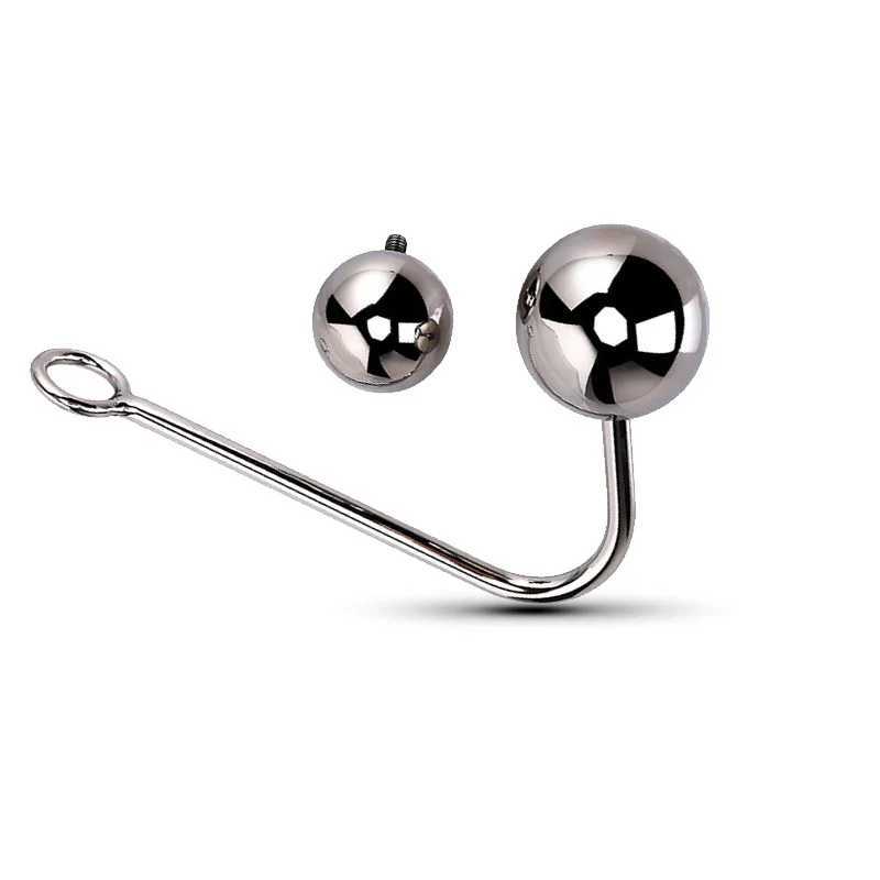 Anal Toys Stainless Steel Metal Plug Double Ball Extender Gay Bdsm Hook Sex Toy for Man Butt Dilator Prostate Massager 250825