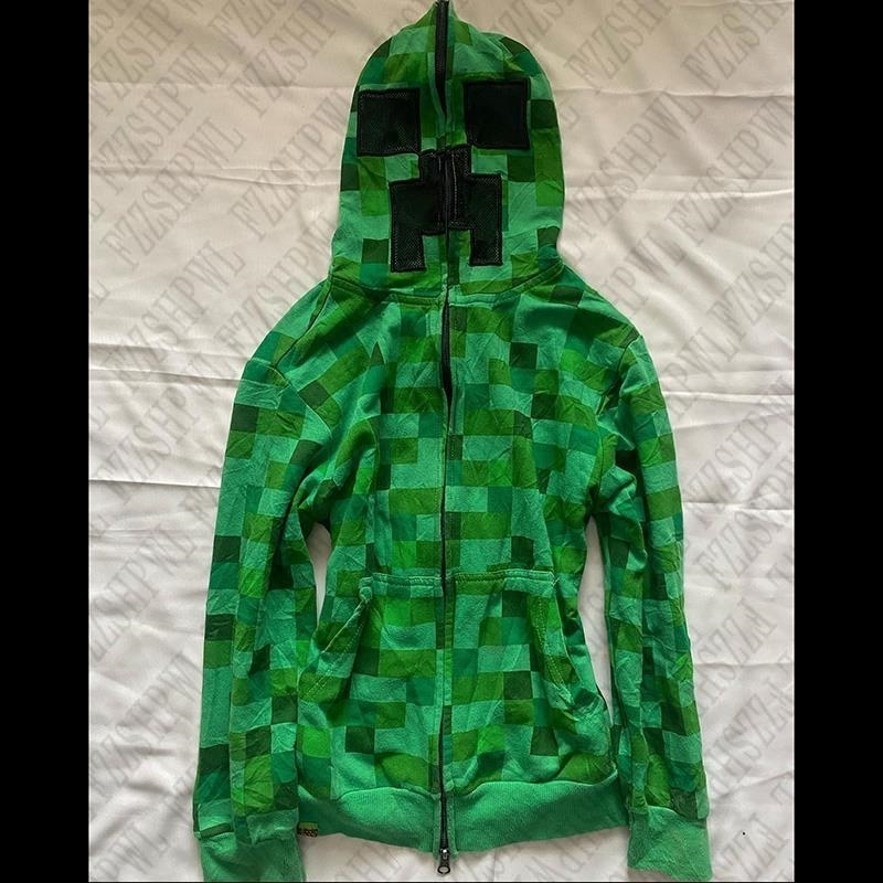 EMO Y2K Zip up hoodie Lattice Harajuku Graphic Print Hip Hop Loose Jacket Retro Gothic Top Casual Punk Zipper Hoodie sweatshirt250825