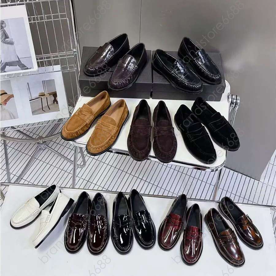 Top quality Classic brown Suede slip on Flat heel dress for womens designer loafers laidy holiday Driving shoes Leisure Factory footwear