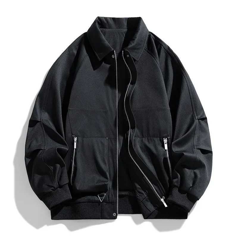 New Mens High Quality Casual Jacket Fashion Brand Men Solid Zipper Lapel Jackets Waterproof Multi Pocket Overcoat Mens JacketXJ250826