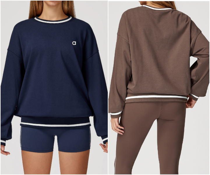 a7028 Exercise Yoga Outfit Fitness Wear Womens Training Sweat-shirt Sportswear Outdoor Casual Adult Running Long Sleeve Pullover
