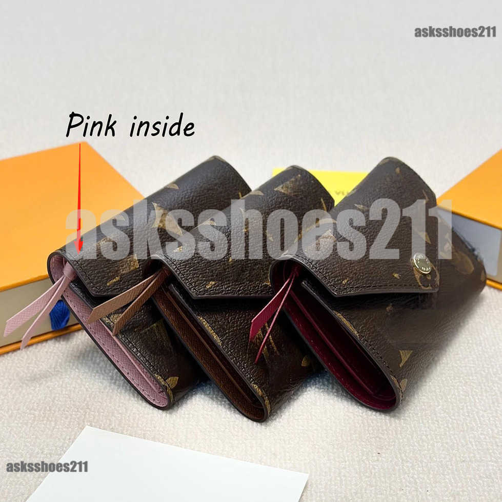 10A Wallets leather Designers Men wallets flower card holder women fashion plaid style purse mens Clutch wallet luxurys Man Bags with box and dustba