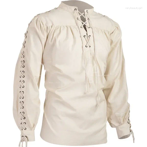 Women's Two Piece Pants Adult Men Medieval Knight Warrior Costume Green Tunic Clothing Norman Chevalier Braid Pirate Saxon Top Shirt For
